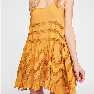 Free People Orange Lace Dress